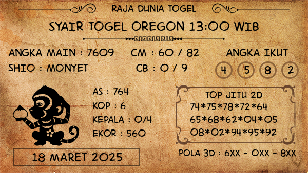 Prediksi Oregon 13:00 WIB