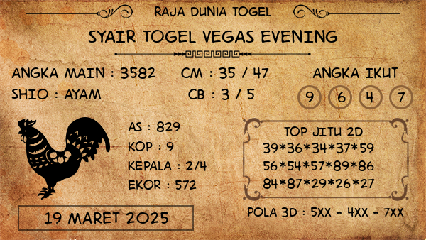 Prediksi Vegas Evening